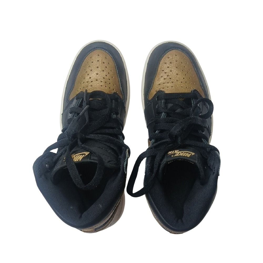 Nike Air Jordan 1 Retro High OG Mens Size 8 Black Gold‎ White DZ5485-071 - Picture 5 of 9